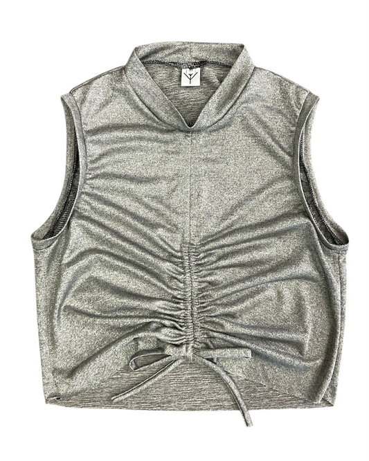 ANGIE crop top silver - Size S/M/L