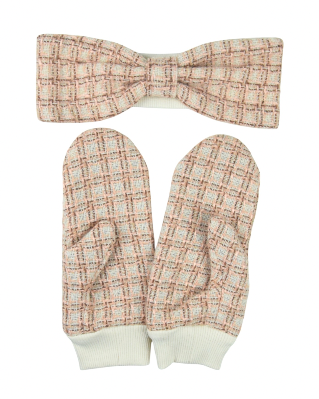 MARIA Headband & Mittens set - Rosa