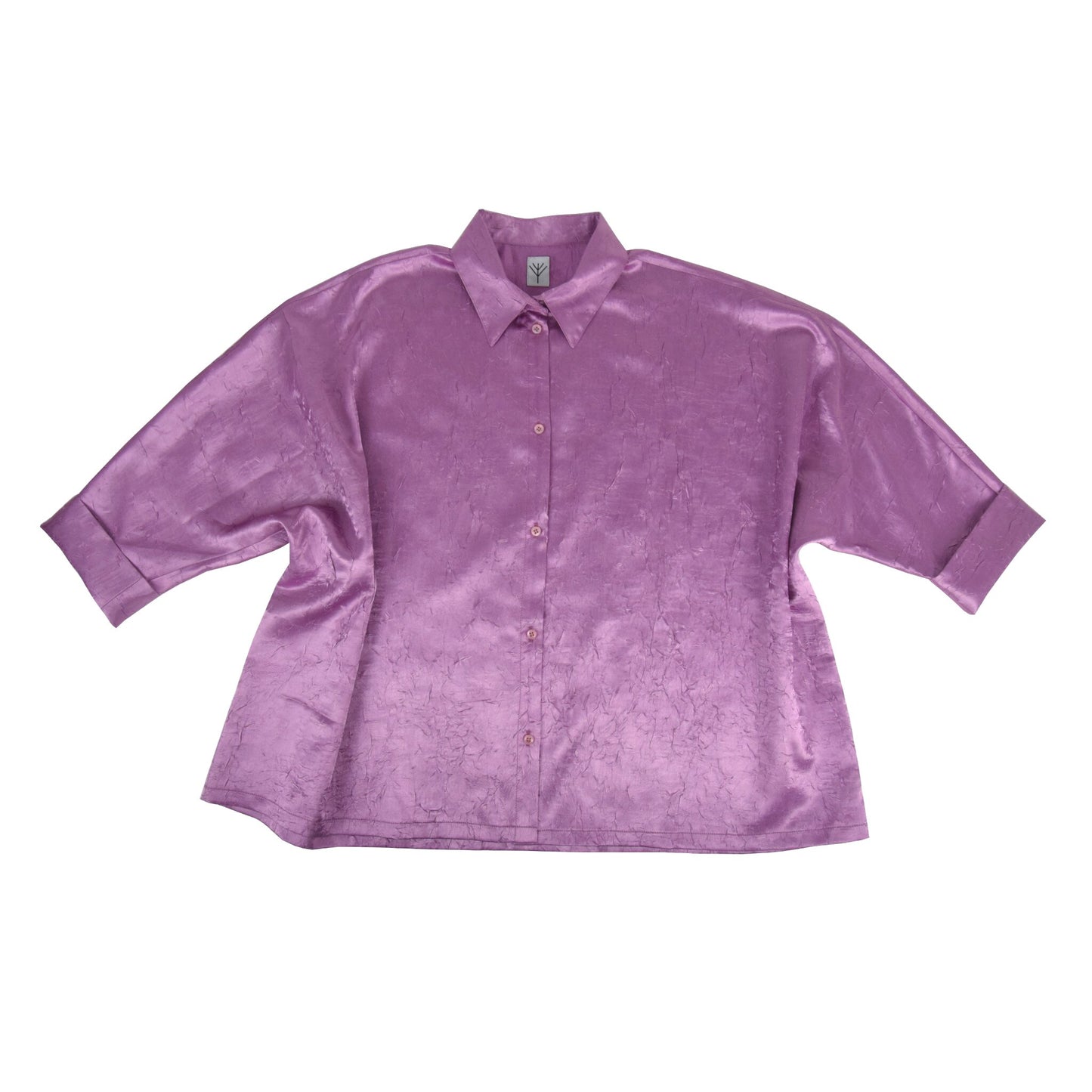 Oversized unisex upcycling pink shirt